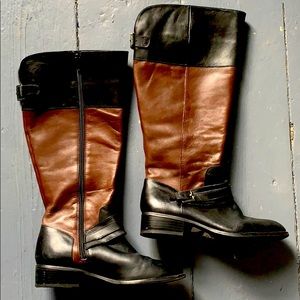 Ralph Lauren brown/black knee high boots